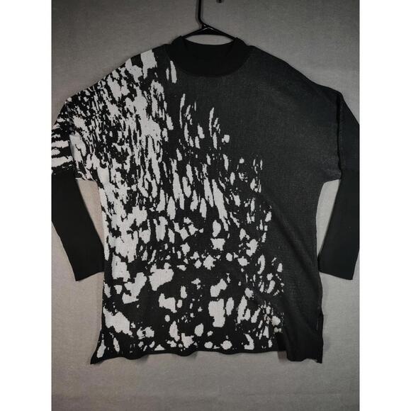 Ashley Stewart Women's 14/16 Sweater Abstract Mock Dolman Cottagecore - Picture 1 of 5